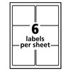 Avery Dennison Color Inkjet Labels, 3.33x4, White, PK120 8254